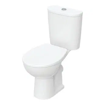 Twyford Alcona Close-Coupled WC (TWGGAL04WH) — White, 4/2.6L Dual Flush, European (Horizontal), Round, 355x635x785mm, Cistern + Seat