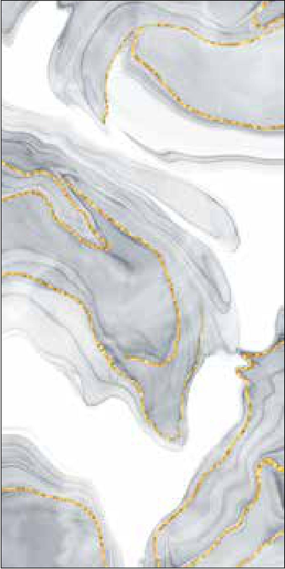 Goodwill Ceramic Floor Tile Pearl Grey Marble / Gold Polished, 600 x 1200 mm