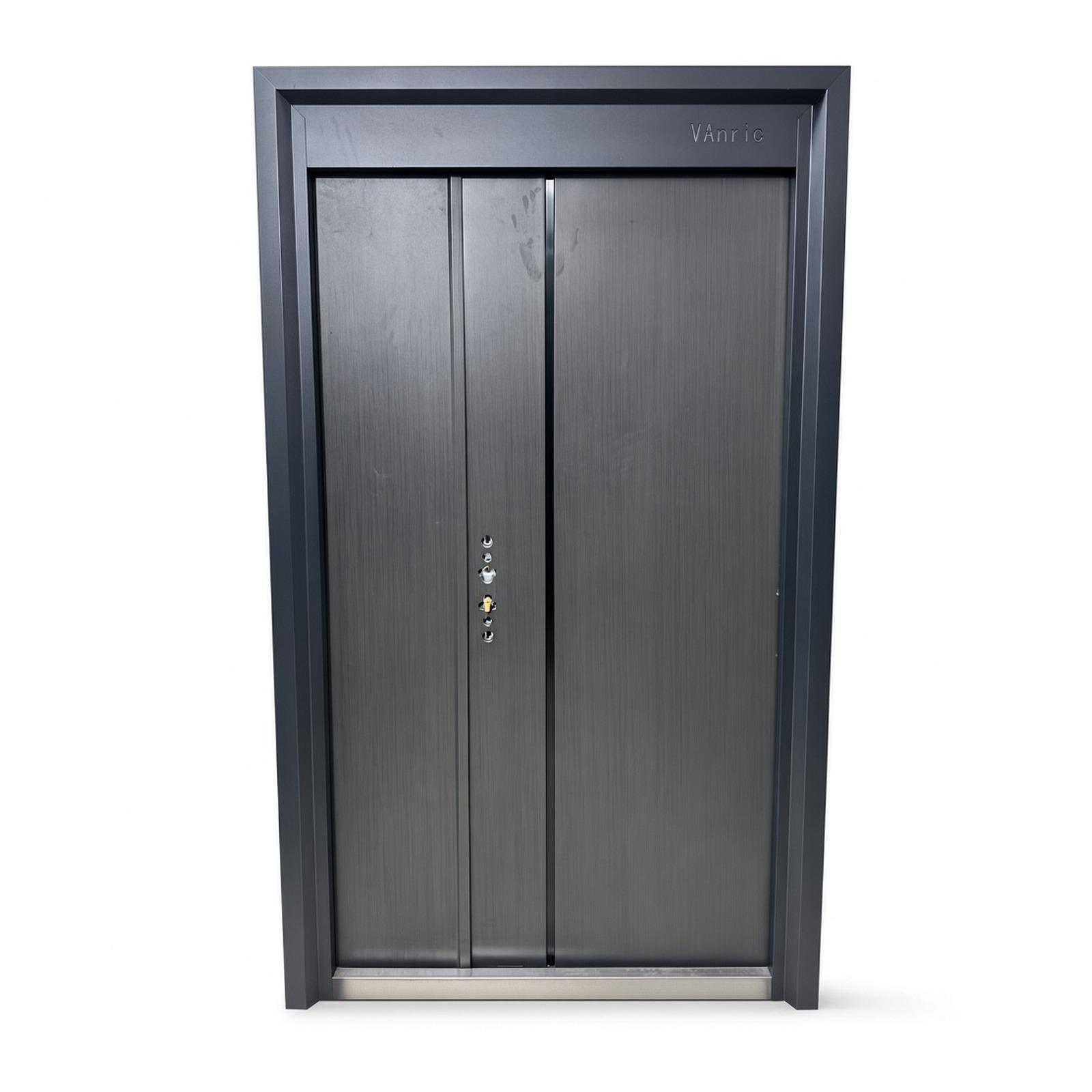 Vanric GradeA Steel Security Door Fireproof Soundproof Brushed Double Leaf, 1.524