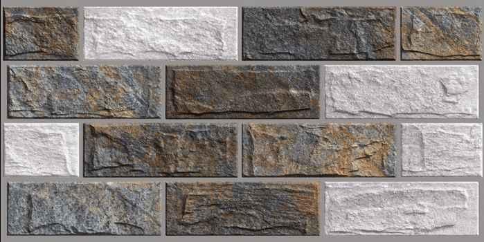 goodwill Ceramic Wall Finishing Tile Coffee Brown, Dark Grey, Light Grey Matte, 300 x 600 mm