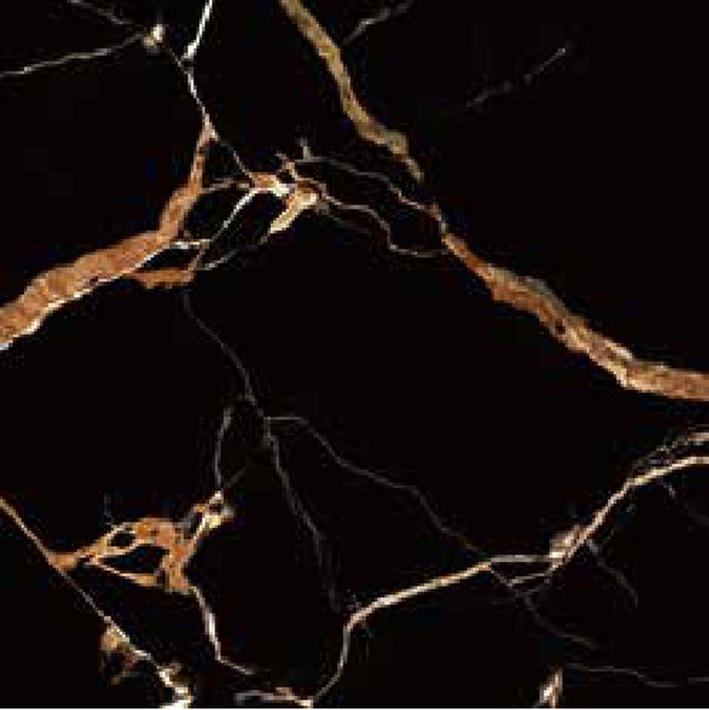 Goodwill Ceramic Floor Tile Nero Black Marble / Gold Glossy, 600 x 600 mm