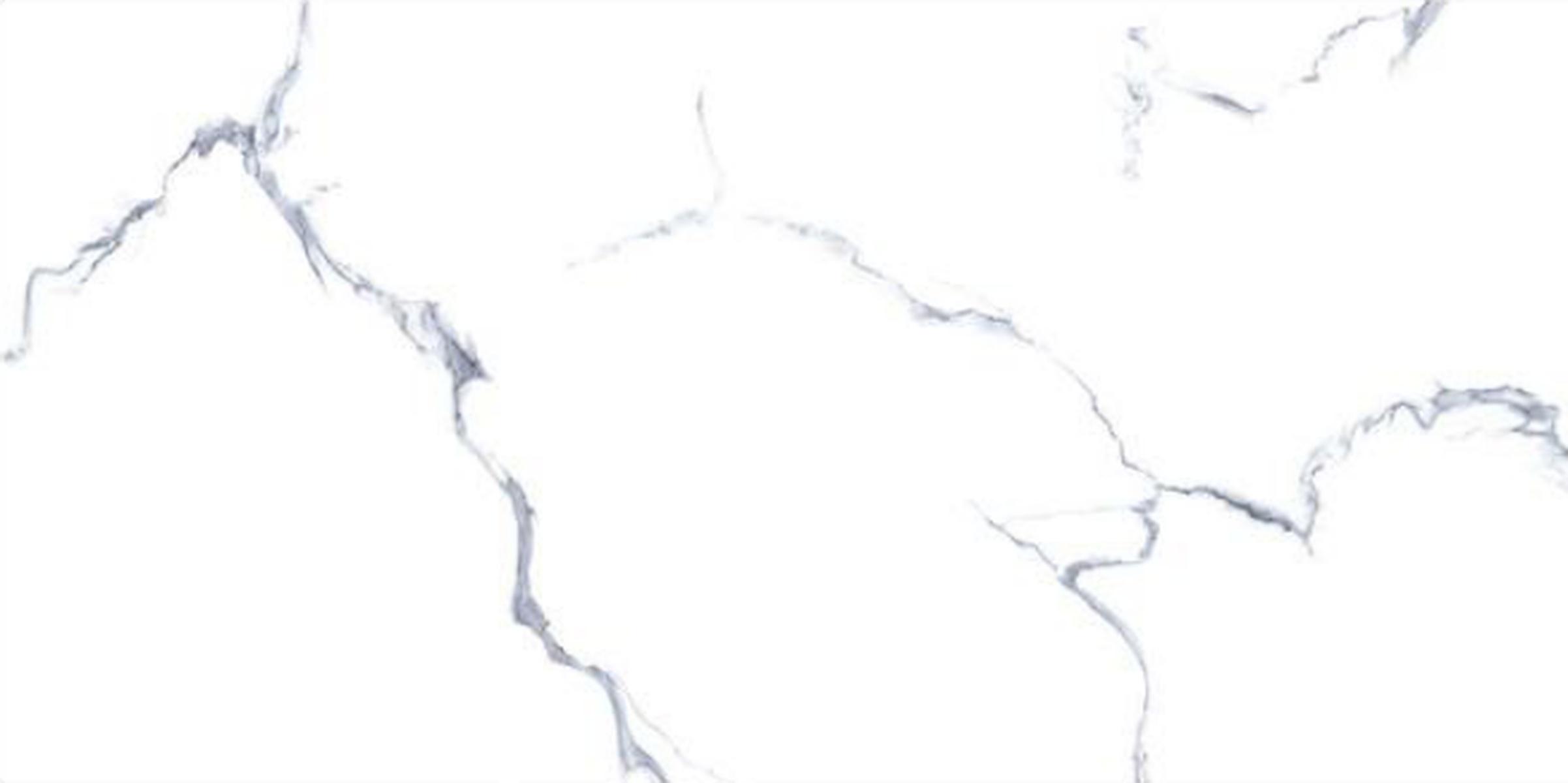 Royal Castle Ceramic Wall Tile Statuario White / Grey Matte, 300 x 600 mm