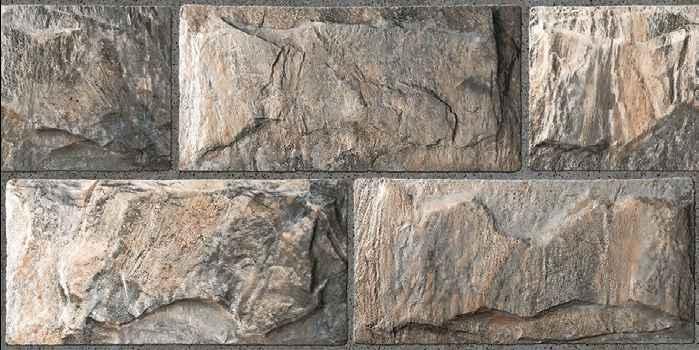 Goodwill Ceramic Wall Finishing Tile Natural Stone Grey, Slate Grey, Taupe Stone Crack, 250 x 500 mm