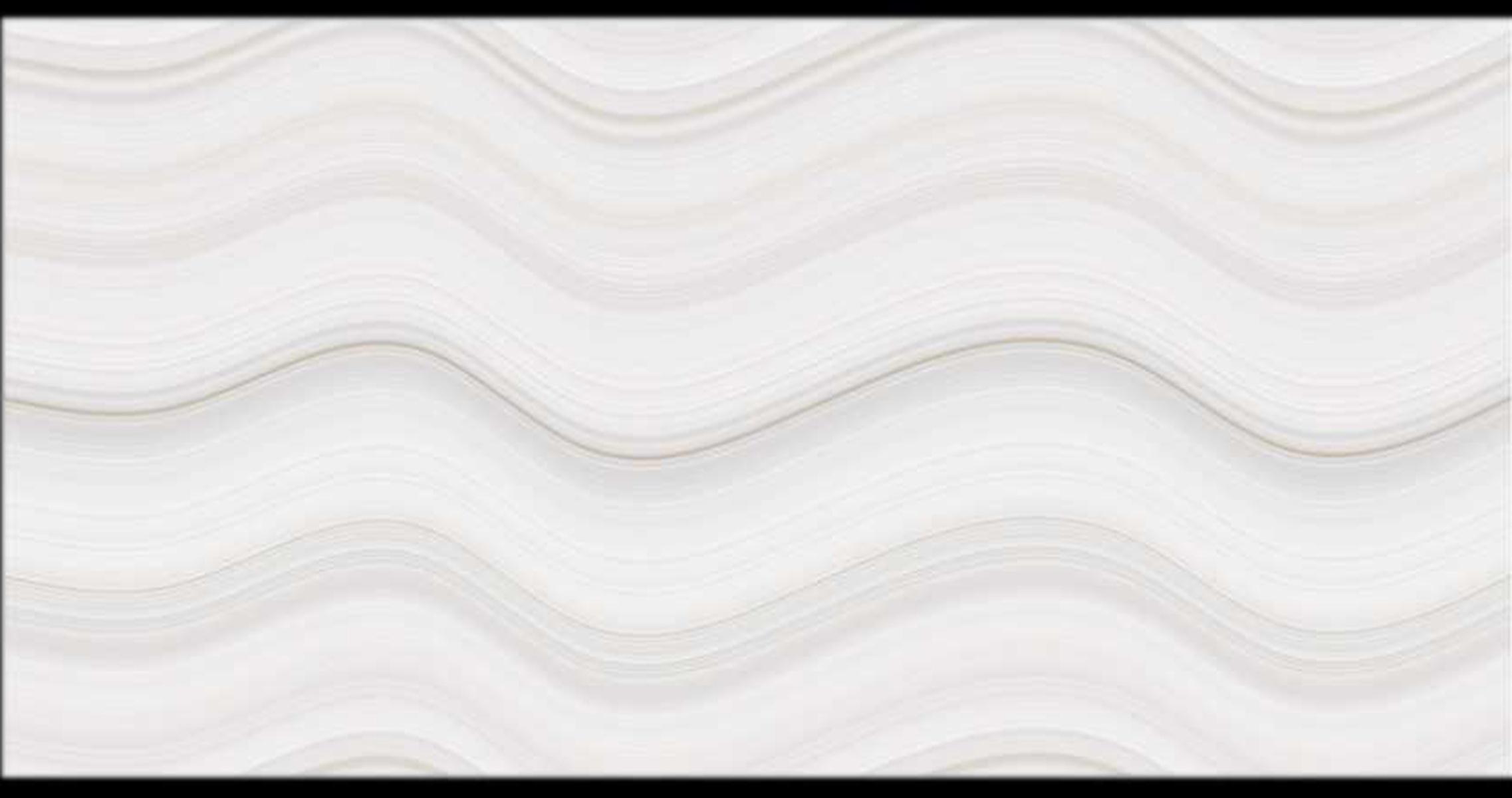 Royal Castle Ceramic Wall Tile White / Grey Glossy, 250 x 400 mm