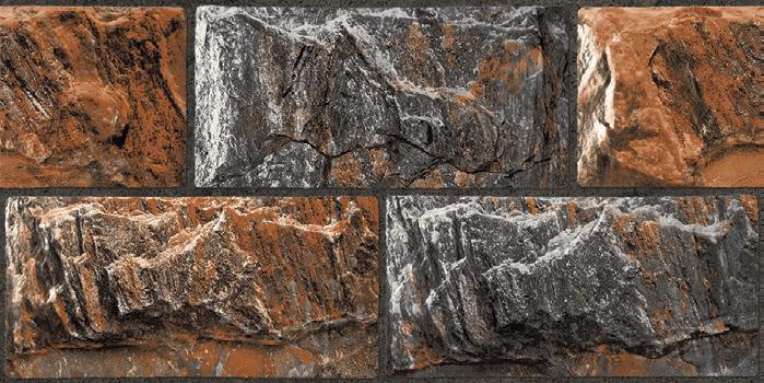 Goodwill Ceramic Wall Finishing Tile Chocolate, Earth Stone, Stone Grey, Slate Grey, Black Slate, Sand Brown Stone, Espresso, Natural Stone Grey Crack, 250 x 500 mm
